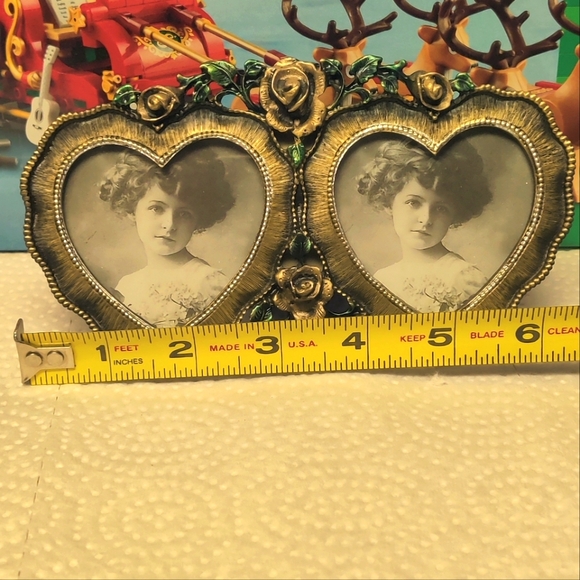 2002 Artist Floral Roses Heart Picture Frame, Ornate - Double picture Frame - Picture 9 of 10